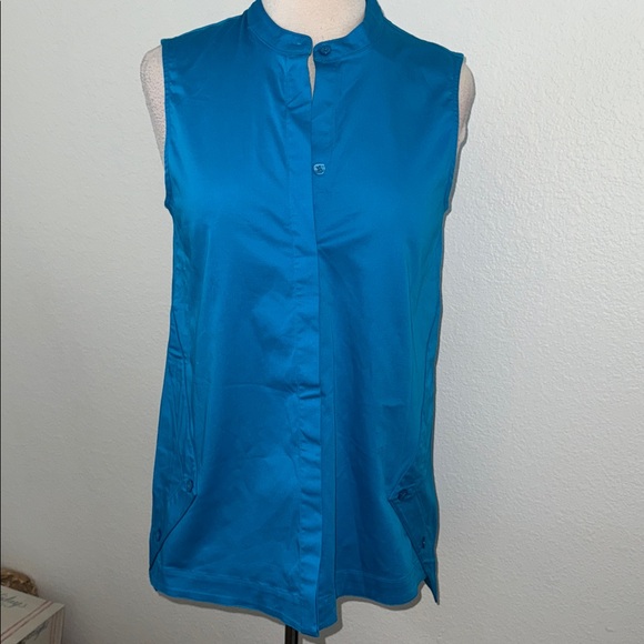 Elegant Teal Sleeveless Blouse. NWT - Picture 1 of 7